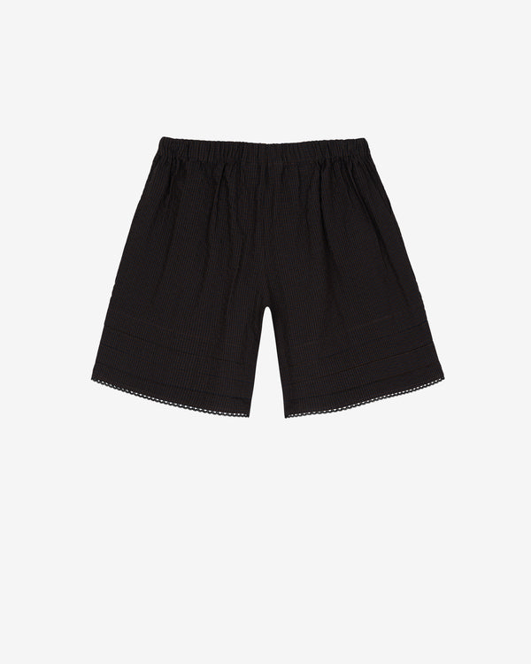 Brain Dead - Men's Gingham Shorts - (Black)