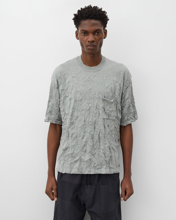 CDG Homme - Men's Crinkled Sweater - (Grey)