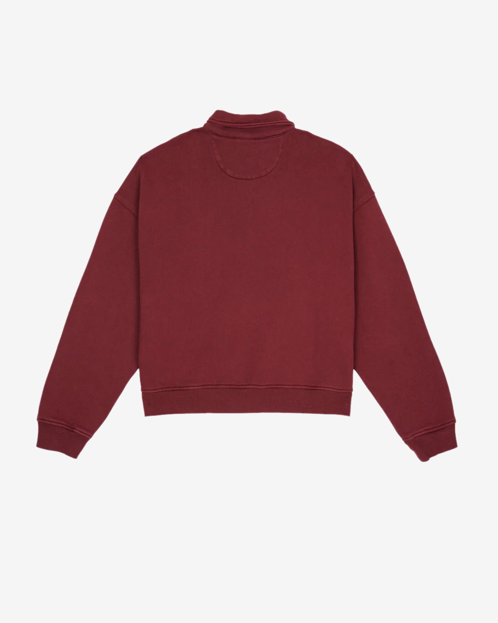 Brain Dead - Men's Half Zip Collared Sweatshirt - (Wine) view 2, Click to Zoom in