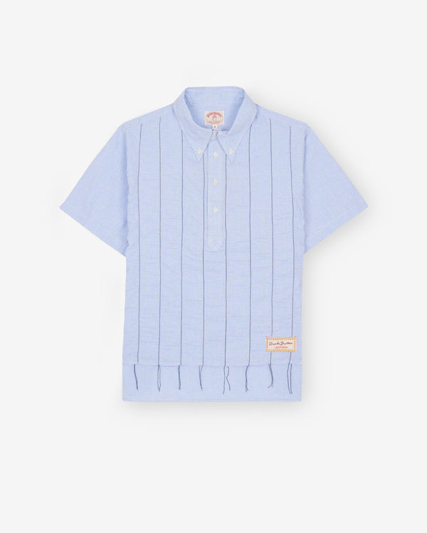 Brain Dead - Brooks Brothers Men's California Puckered Short Sleeve Pullover Shirt - (Light Blue)