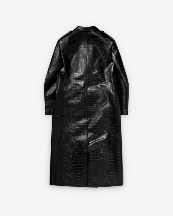 Junya Watanabe - Women's Embossed Double Breasted Coat - (Black)