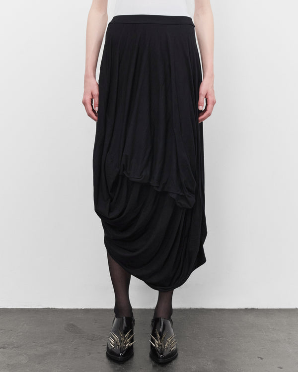 Junya Watanabe - Women's Draped Wool Skirt - (Black)