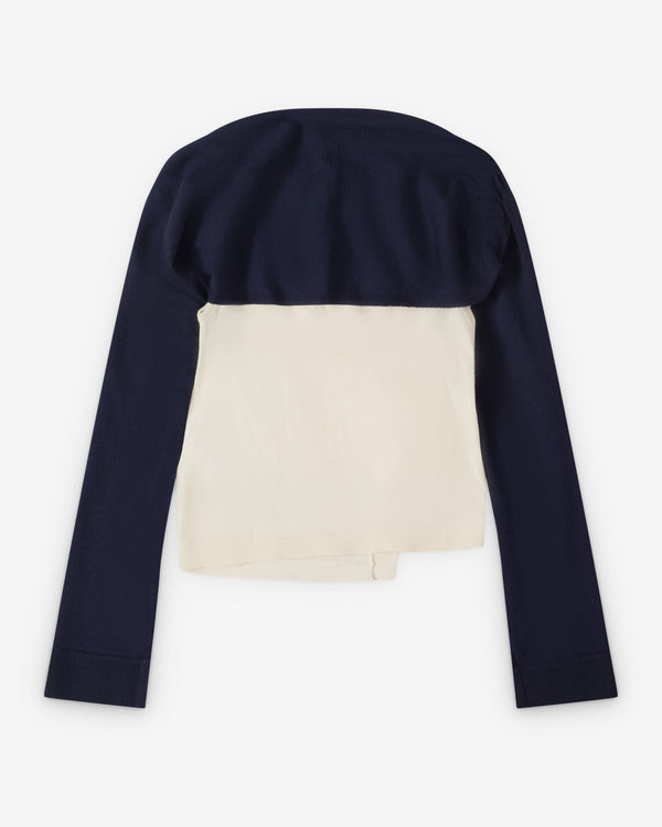 JW Anderson - Women's Off Shoulder Tank Top - (Off White/Navy)