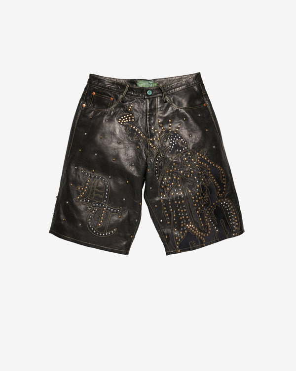 Denim Tears - Men's Lady Liberty Studded Leather Short - (Black)