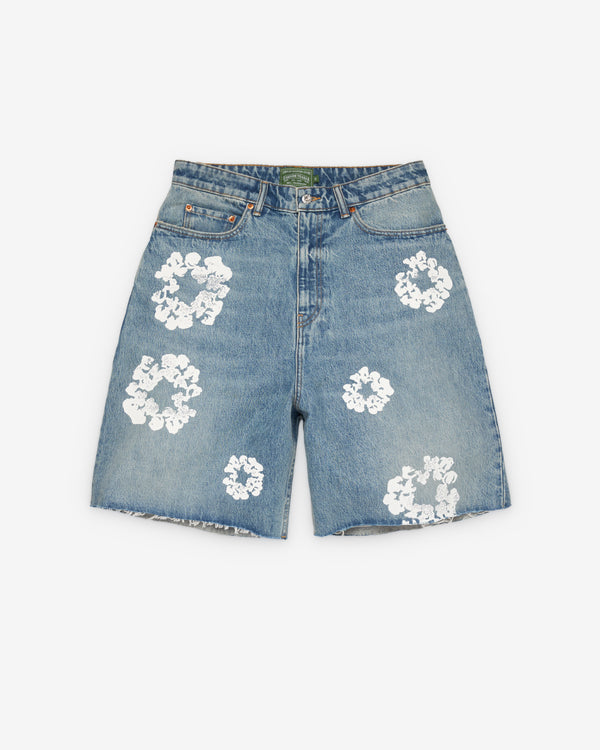 Denim Tears - Men's Cotton Wreath Denim Shorts - (Light Wash)