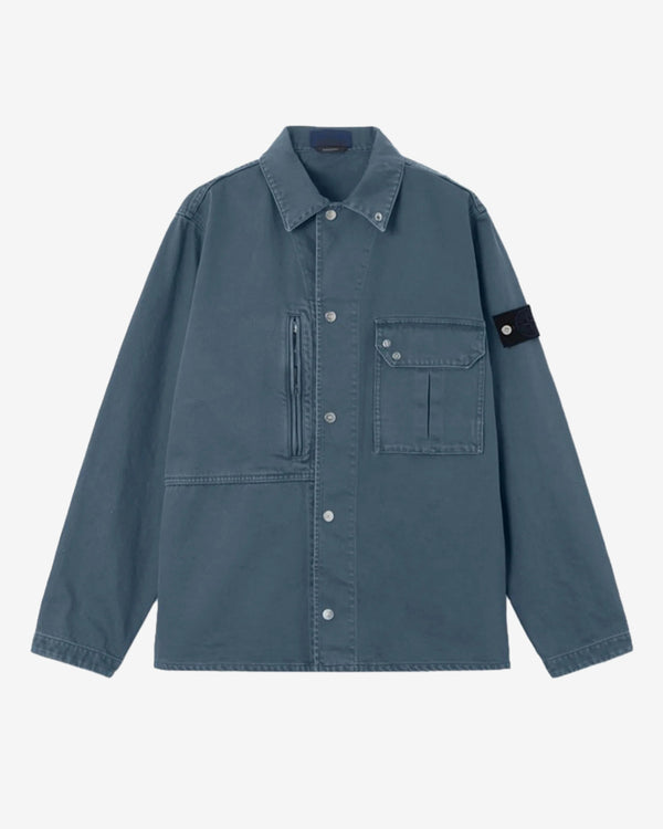 Stone Island - Men's Light Bull Denim Indigo-TC Shirt - (Indigo)