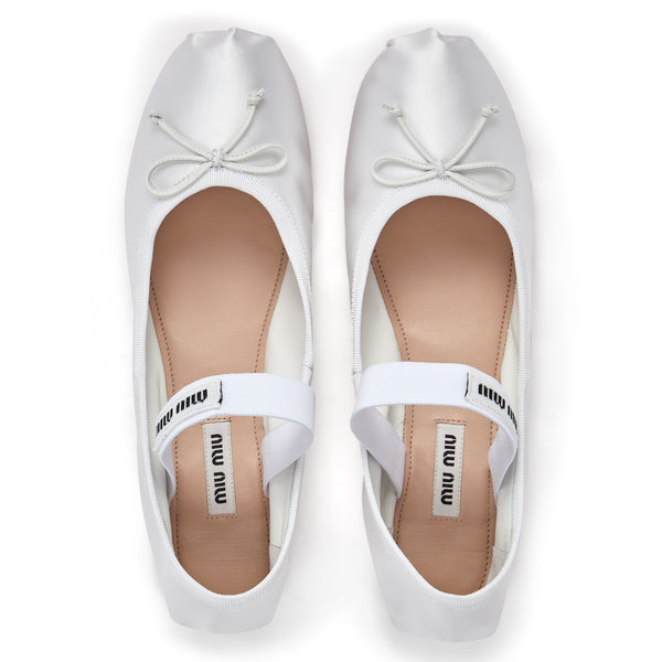 Miu Miu - Women’s Ballerina Shoe - (White)