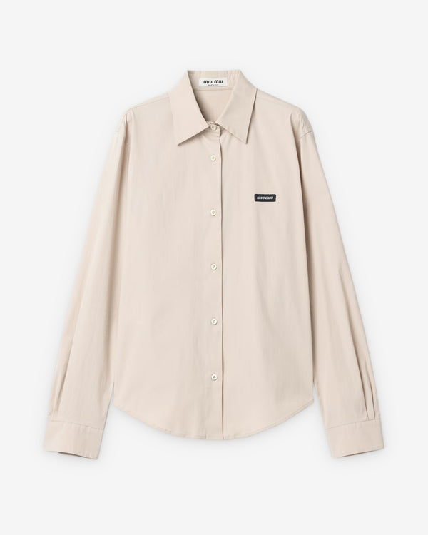 Miu Miu - Women's Stretch Poplin Shirt - (Limestone)