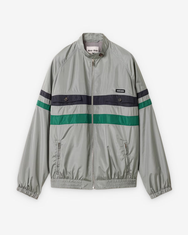 Miu Miu - Women's Technical Silk Blouson Jacket - (Lead Gray)