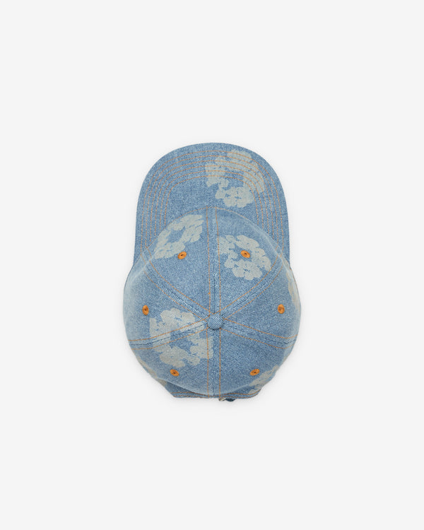Denim Tears - Men's Mono Cotton Wreath Raw Denim Cap - (Light Wash)