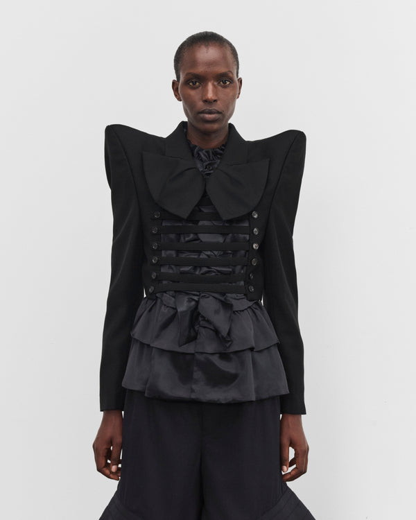 Noir Kei Ninomiya - Women's Lace Open Blazer - (Black)