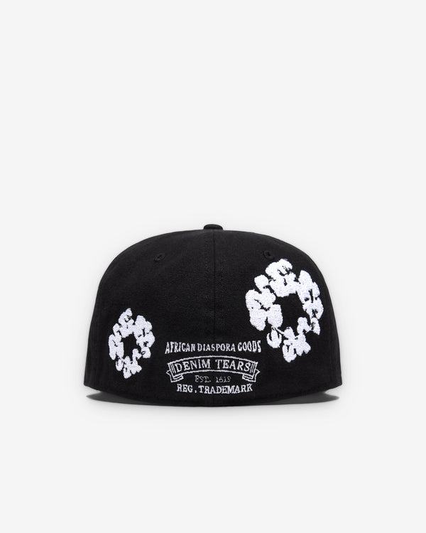 Denim Tears - Men's New Era Cotton Wreath 59/50 Fitted Cap - (Black)