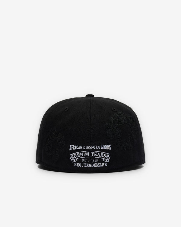 Denim Tears - Men's New Era 59/50 Mono Wreath Cap - (Black)