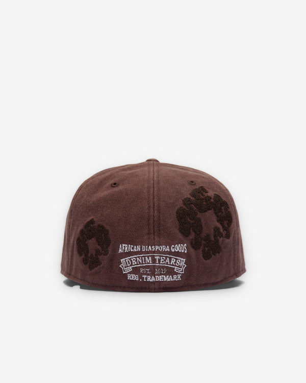 Denim Tears - Men's New Era 59/50 Mono Wreath Cap - (Dark Brown)