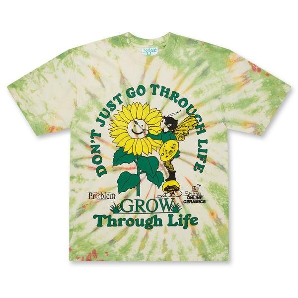 Online Ceramics - Men's Grow Through Life T-Shirt - (Tie-Dye)