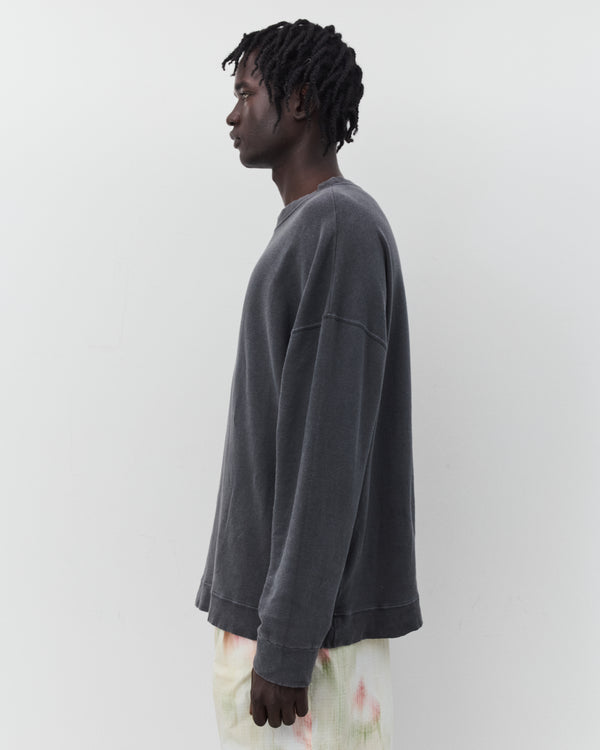 Our Legacy - Men's Slack Sweatshirt - (Washed Black Rogue Loopback)