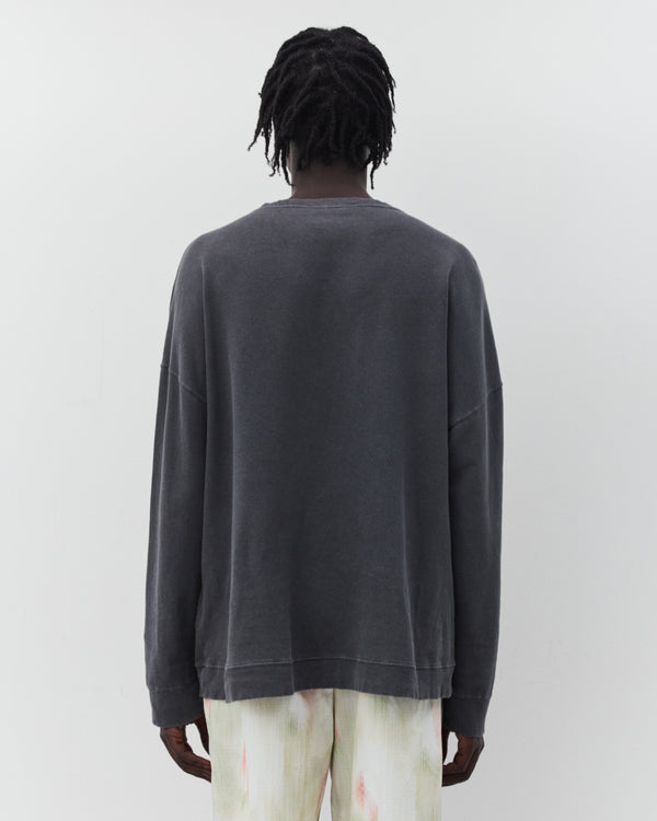 Our Legacy - Men's Slack Sweatshirt - (Washed Black Rogue Loopback)