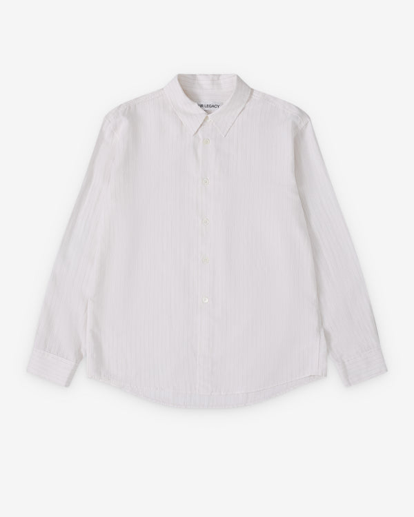 Our Legacy - Men's Beyond Shirt - (Cream Stripe Ceremony Viscose)