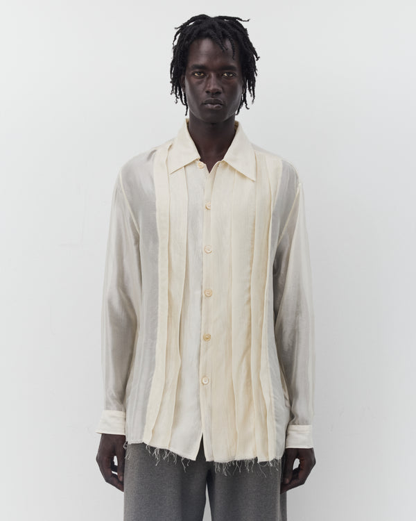 Our Legacy - Men's Tuxedo Every Shirt - (Moonlit Pearl Shimmer Gauze)
