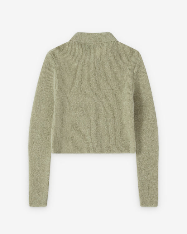 Our Legacy - Women's Mazzy Polo - (Soft Sage Fuzzy Alpaca)