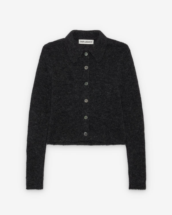 Our Legacy - Women's Mazzy Polo - (Charcoal Melange Fuzzy Alpaca)