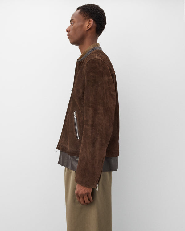 Our Legacy - Men's Drift Jacket - (Wenge Brown Wet Suede)