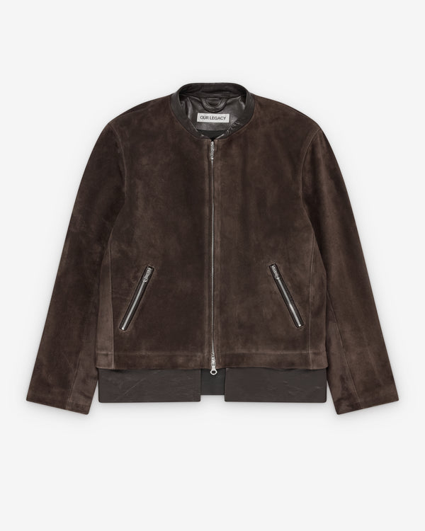 Our Legacy - Men's Drift Jacket - (Wenge Brown Wet Suede)