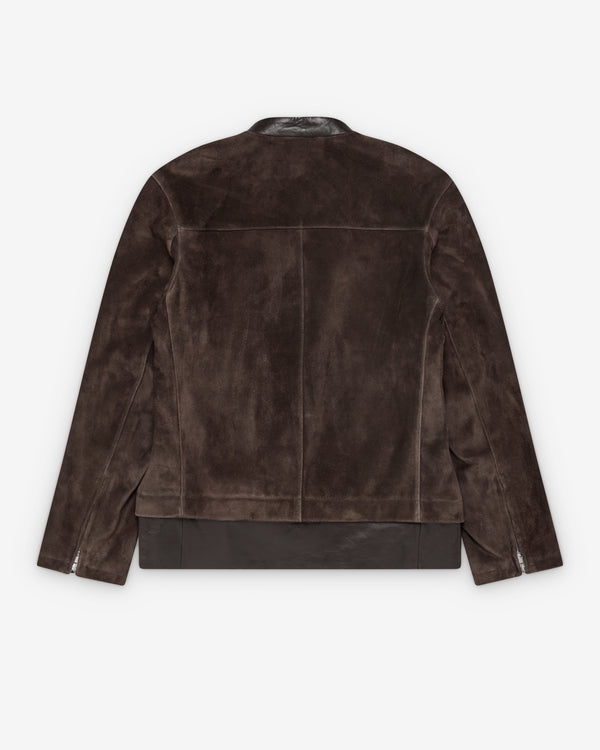 Our Legacy - Men's Drift Jacket - (Wenge Brown Wet Suede)
