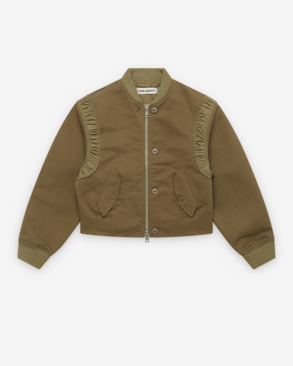Our Legacy - Women's Frill Bomber - (Kharkee Double Weave Sateen)