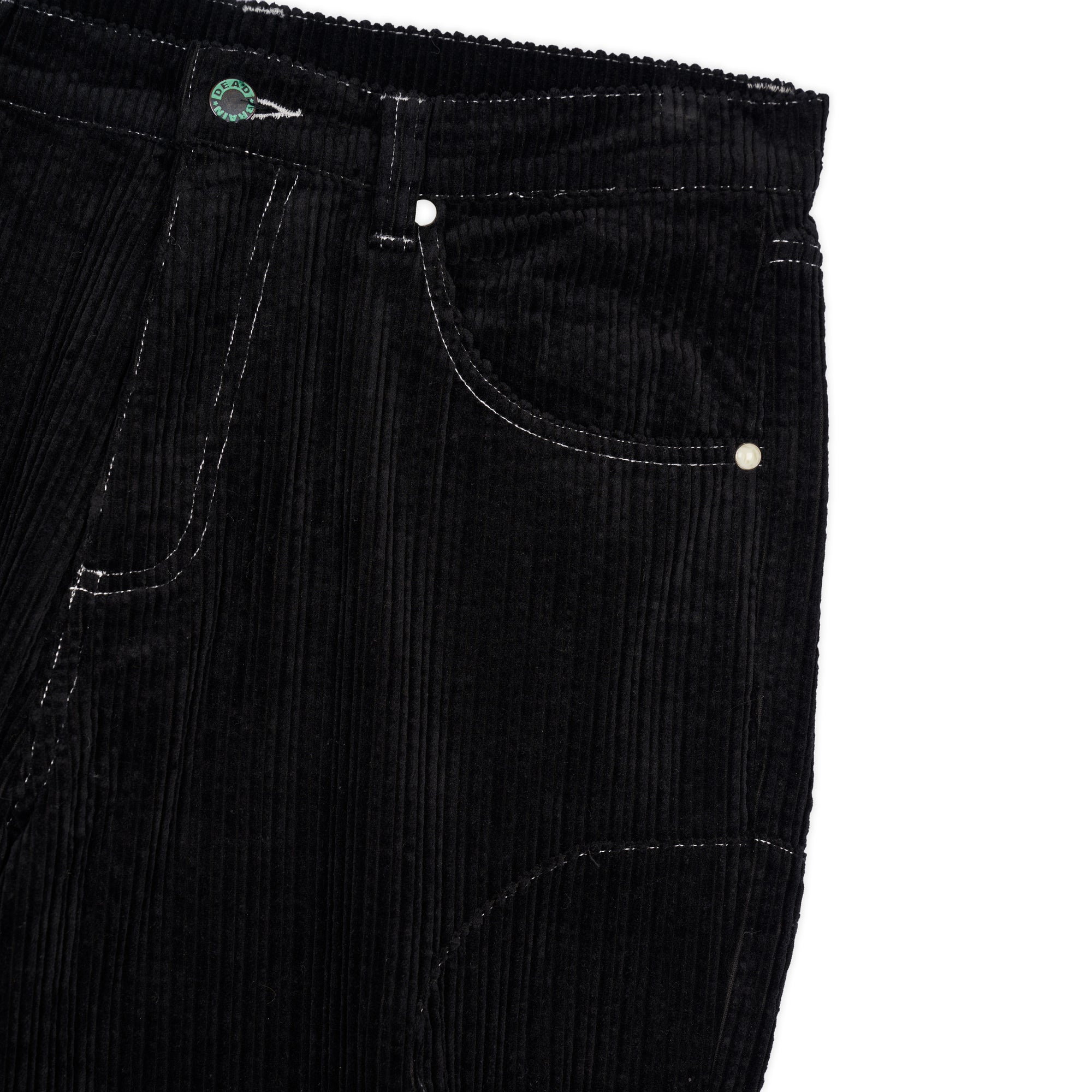 Brain Dead - Men's Organic Paneled Corduroy Pants - (Black) view 3, Click to Zoom in