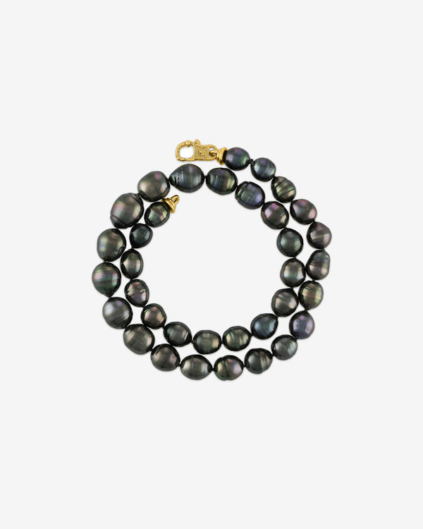 Prounis - Women's Tahitian Pearl Necklace - (Gold)