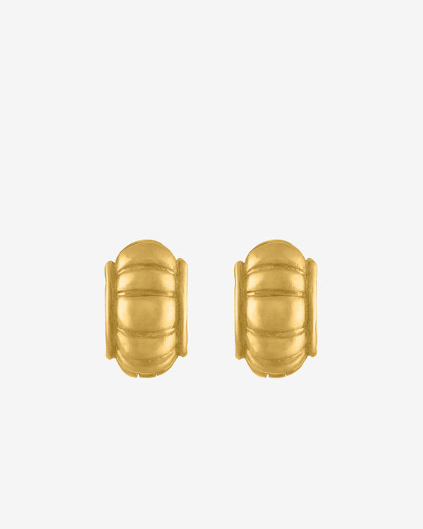 Prounis - Women's Melon Huga Hoop Earrings - (Yellow Gold)