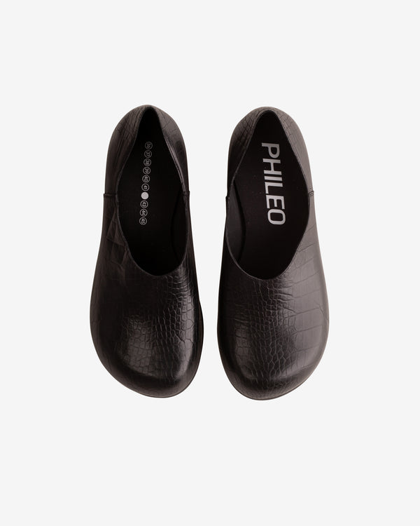 Phileo - Women's 067 Clog Crocodile - (Black)