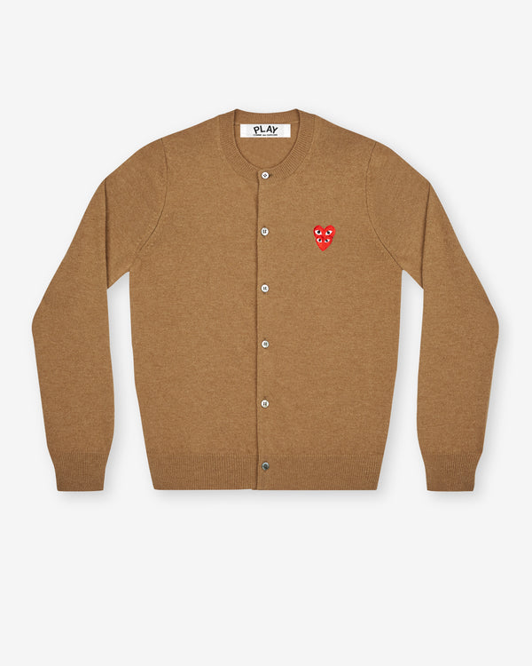 Play Comme des Garçons - Double Eye Ladies’ Cardigan - (Brown)