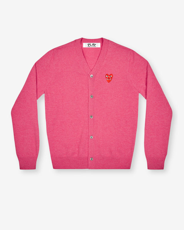 Play Comme des Garçons - Double Eye Ladies’ Cardigan - (Pink)