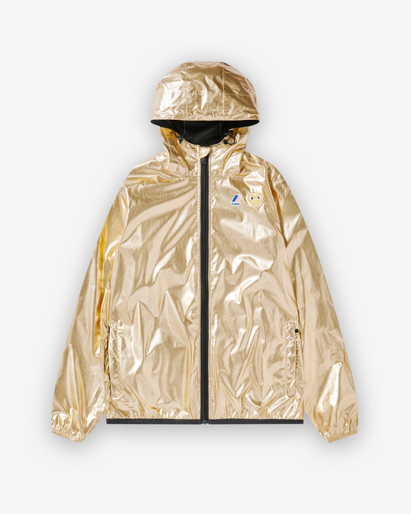 Play Comme des Garçons - K-Way Gold Heart Zip Jacket - (Gold)