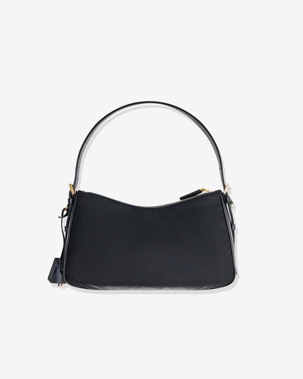 Prada - Women's Aimée Large Re-Nylon and Leather Shoulder Bag - (Black)