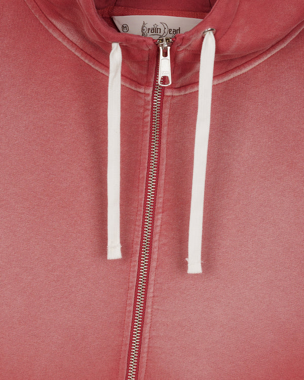 Brain Dead - Men's Padded Elbow Zip-Up Hoodie - (Brick)