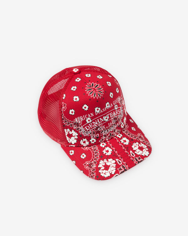 Denim Tears - Men's Paisley ADG Stamp Cap - (Red)