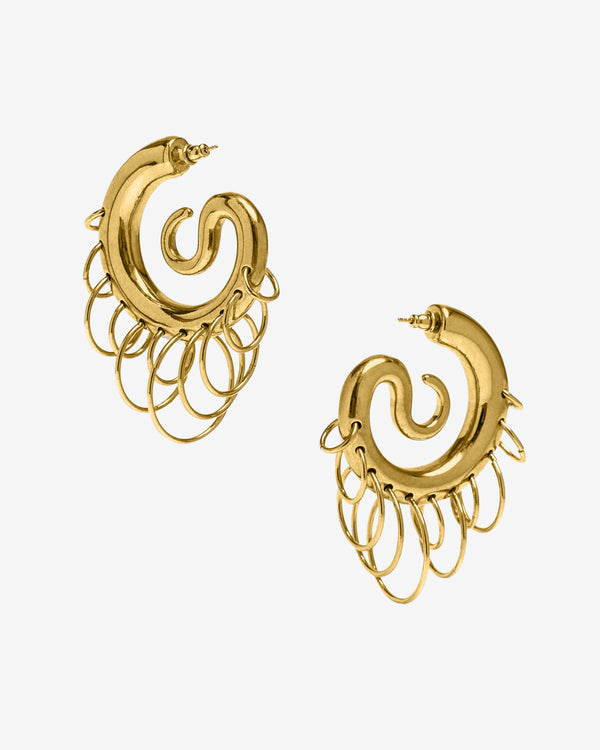Panconesi - Pierced Serpent Hoops - (Medium)
