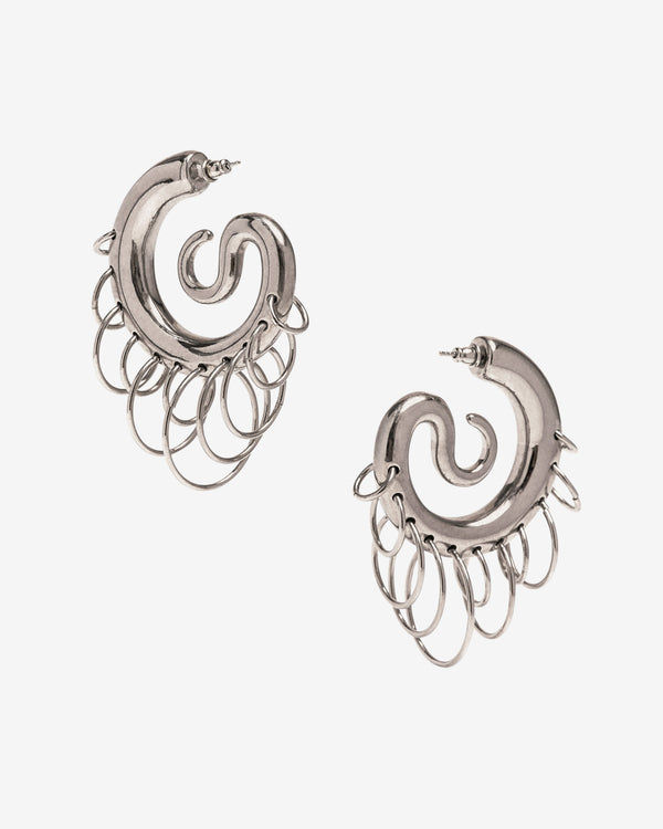 Panconesi - Pierced Serpent Hoops Medium - (Silver)