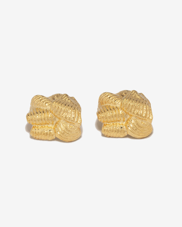 Completedworks - Women's Scrunch Earrings - (Yellow Gold)