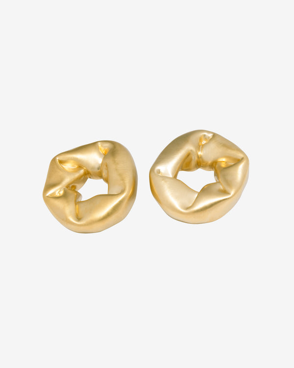 Completedworks - Women's Oversized Scrunch Earrings - (Recycled Silver)