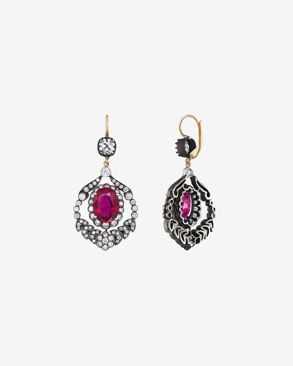 Mindi Mond - Women's Cherry Blossom Chandelier Earrings - (Yellow Gold)