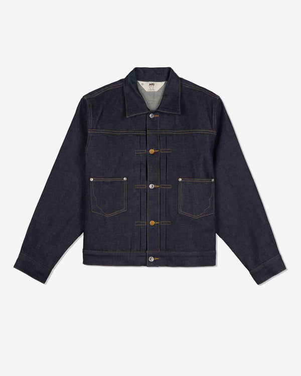 Brain Dead - Men's A.P.C. Trucker Jacket - (Indigo)