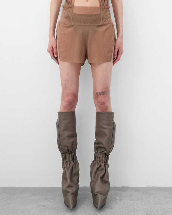 Rick Owens - Women's Highwaisted Stretch Shorts - (Dust)