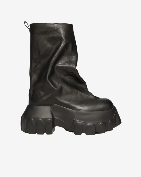 Rick Owens - Men's Flared Leather Tractor Boots - (Black)