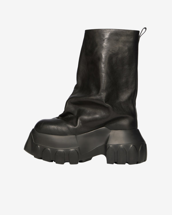 Rick Owens - Men's Flared Leather Tractor Boots - (Black)