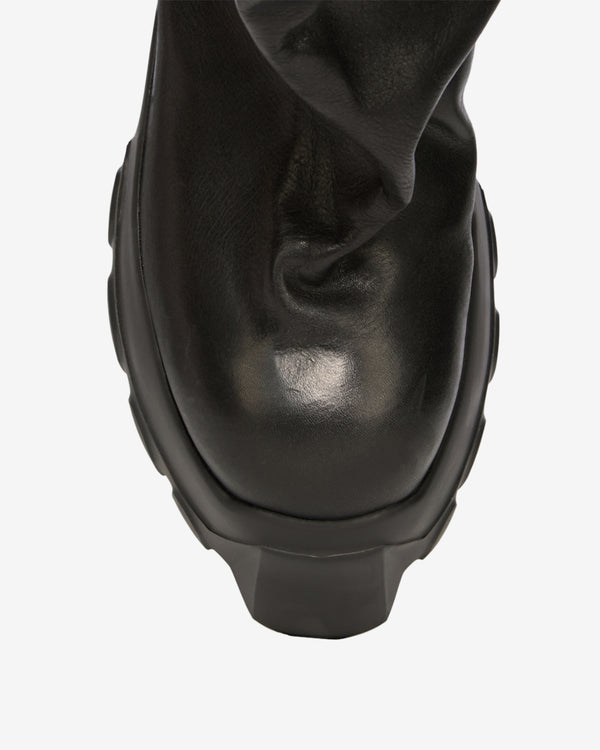 Rick Owens - Men's Flared Leather Tractor Boots - (Black)