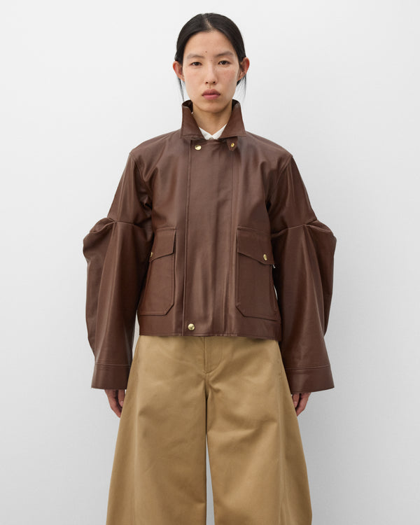 Sacai - Women's Leather Blouson - (Brown)